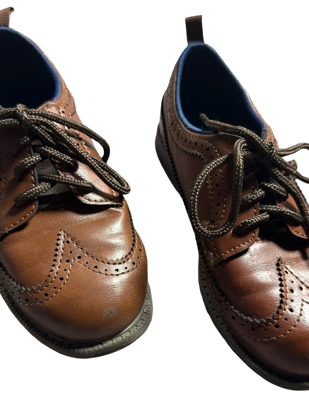 Carter’s Boys Brown Wingtip Oxford Brogue Dress Shoes Size 11M